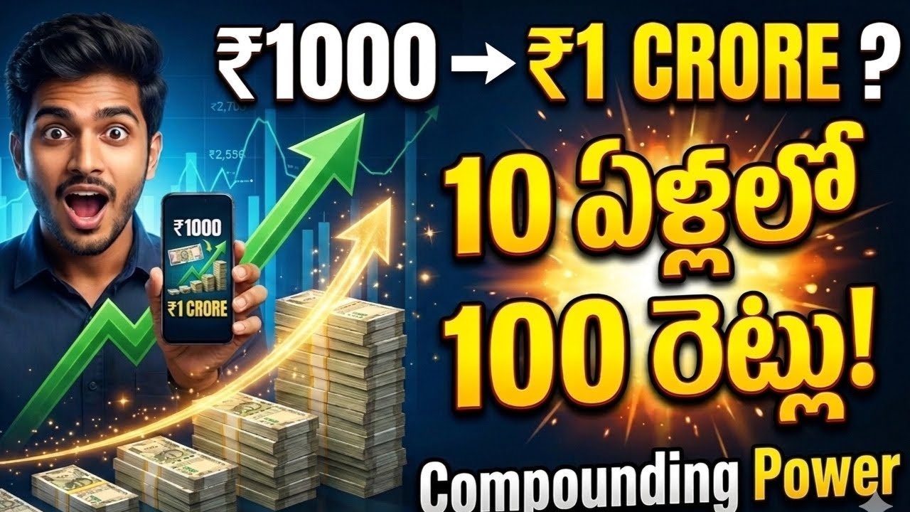 👉 “₹1000 ఎలా కోట్లు అవుతుంది? | Compounding శక్తి Explained Telugu”