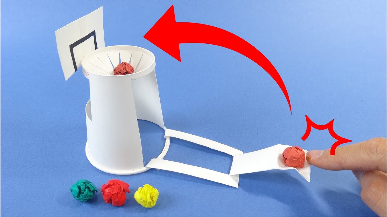 紙コップ工作「バスケットボールゲーム」 Paper Cup ”Basketball Gam ”