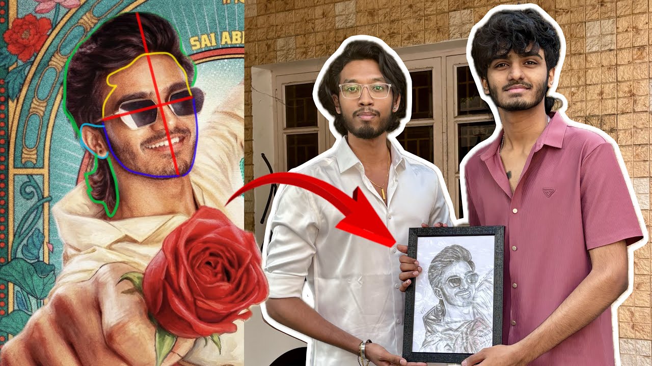 How to Draw Sai Abhyankkar from Pavazha Malli ✏️ | I Met Him! 🌼🌹✨