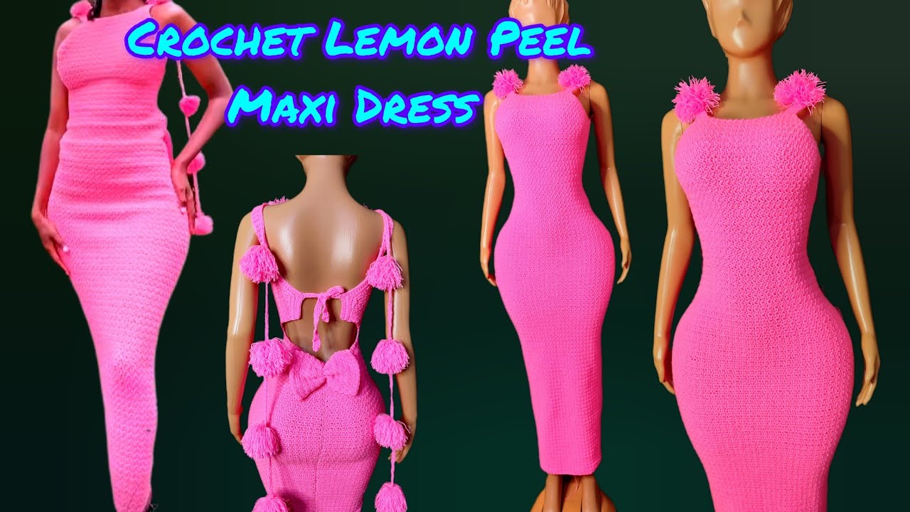 How To Crochet a Maxi Dress /Crochet Lemon Peel Maxi Dress Beginner Friendly Tutorial