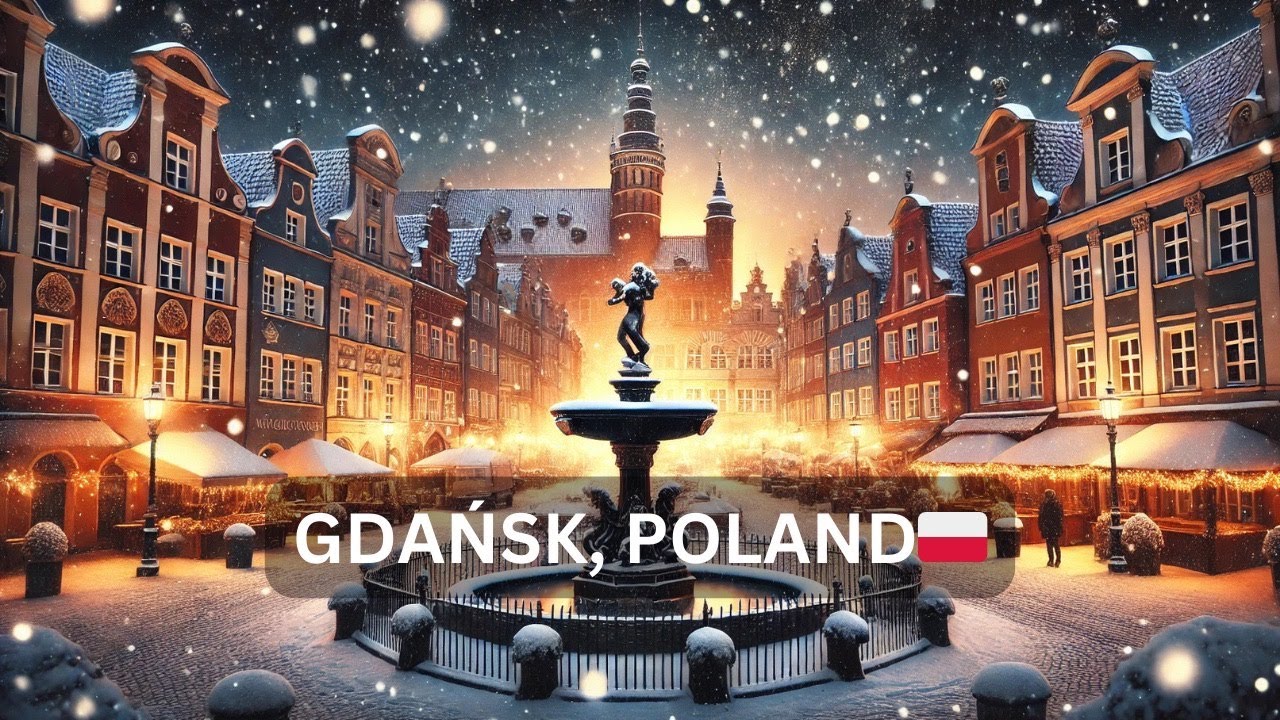 🇵🇱  Winter Walk Through Gdansk, Poland | The Untold Secrets of Europe’s Baltic Amber City | 4K 60p