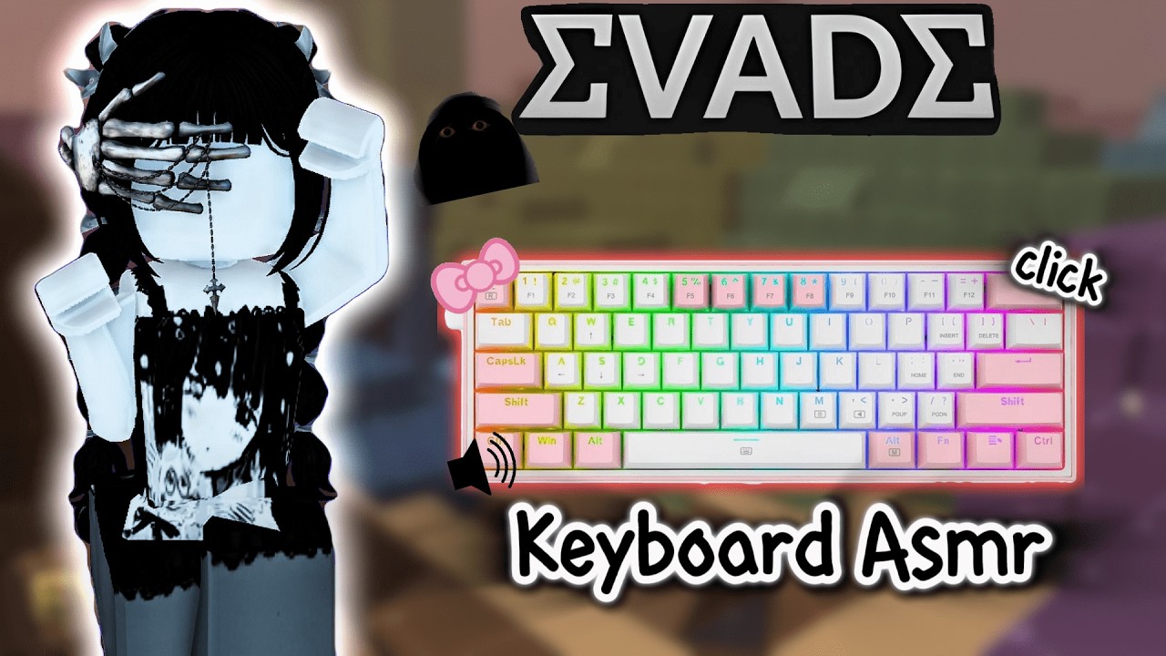 Roblox Evade With *CLICKY* Keyboard ASMR + Handcam #21