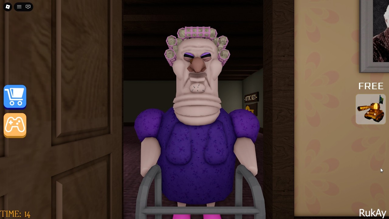 GRUMPY GRAN! SCARY OBBY roblox! Gameplay Walkthrough No Death 4K
