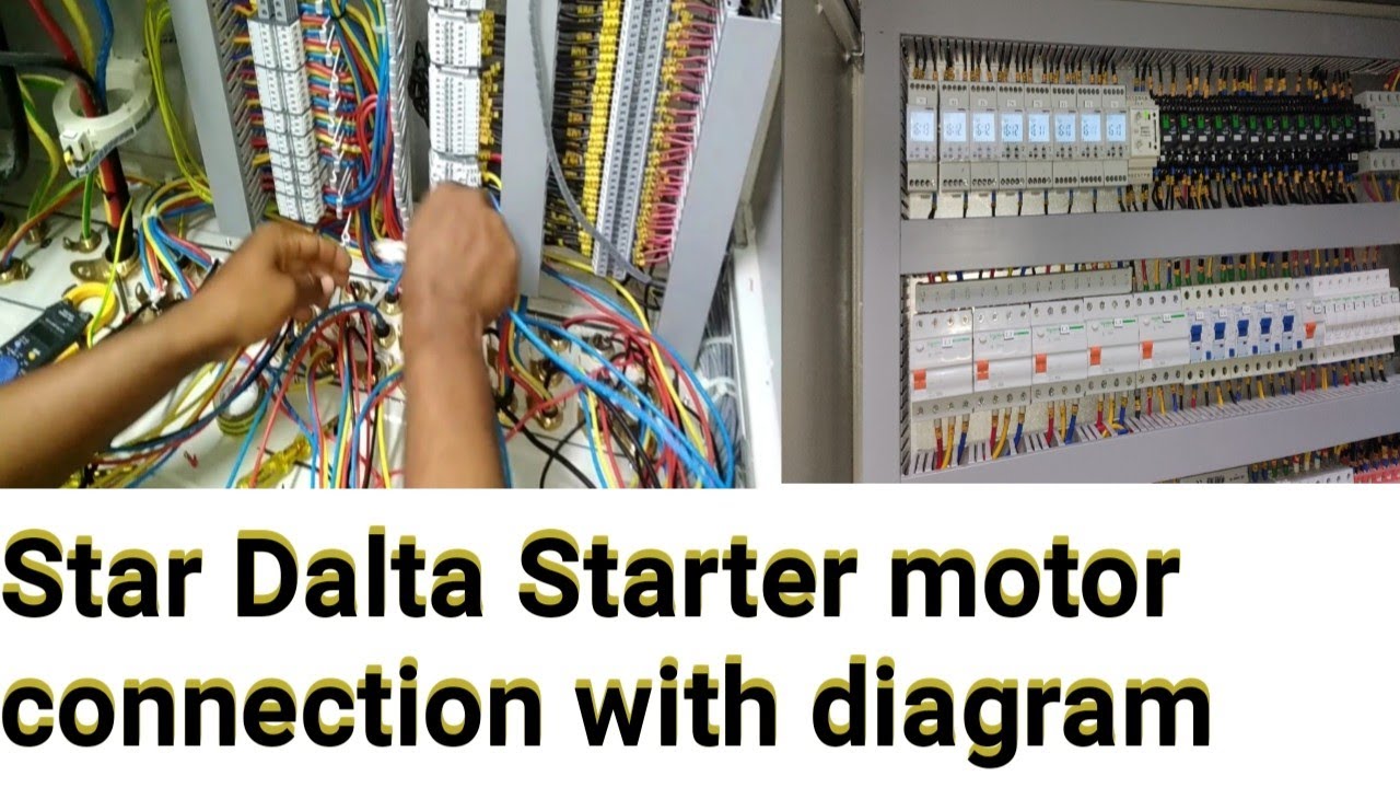 Star Dalta Starter Panel Motor Connection with wiring diagram 3 Phase,Motor!!UAE Electrical Work