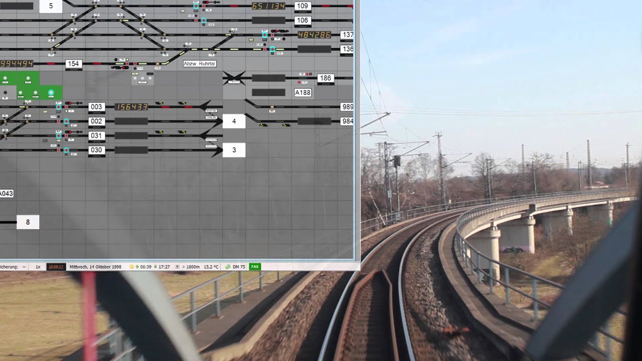 Signalsoft: Stellwerk Mathilde "EMAF" / Fahrt EDRH Gl. 154-ESI