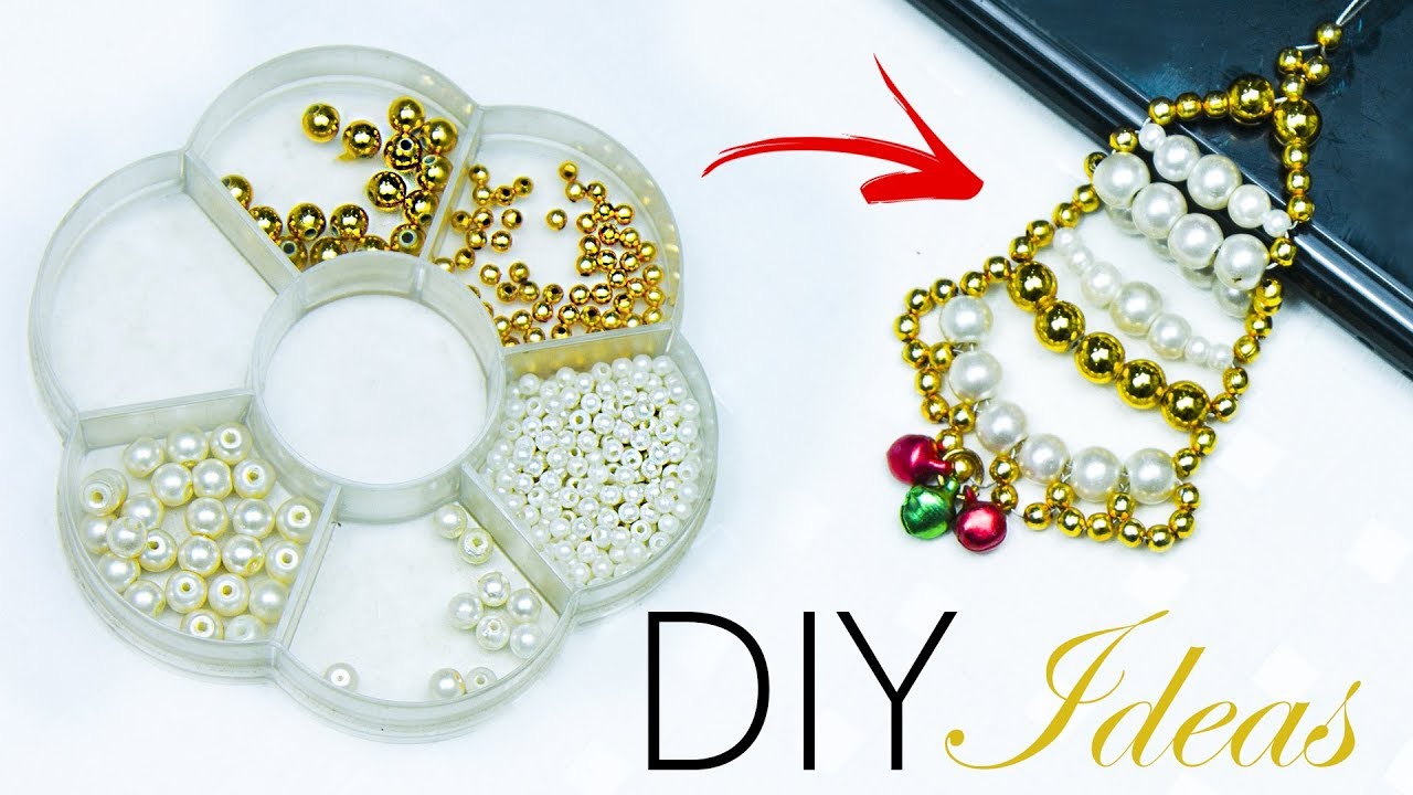DIY Christmas bell ornament | Christmas tree decoration|Holiday room decor|Beads art \vineeta mishra