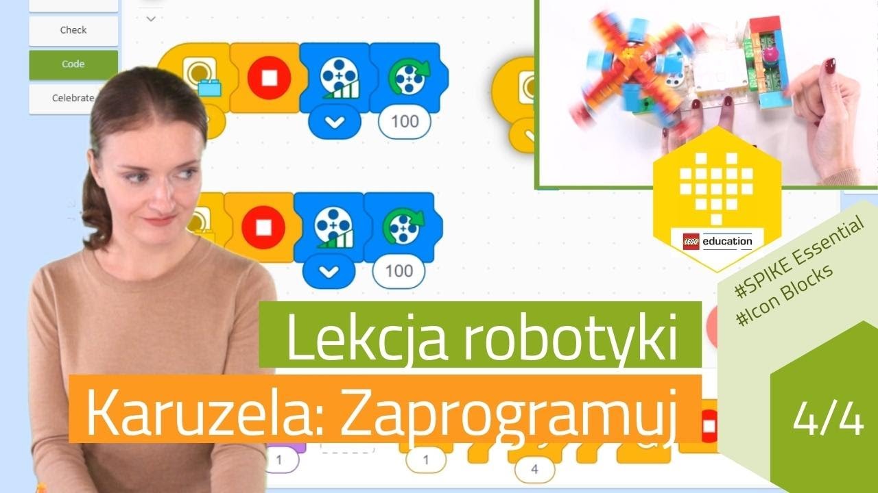 Budujemy i programujemy Karuzelę z LEGO SPIKE Essential - część 4 - Zaprogramuj robota
