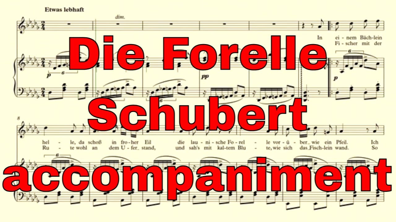 Die Forelle accompaniment in Db major - Schubert