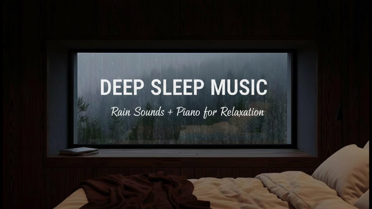 Calm Piano Rain Soundscape for Healing Deep Sleep, Studying Inspiration, Yoga