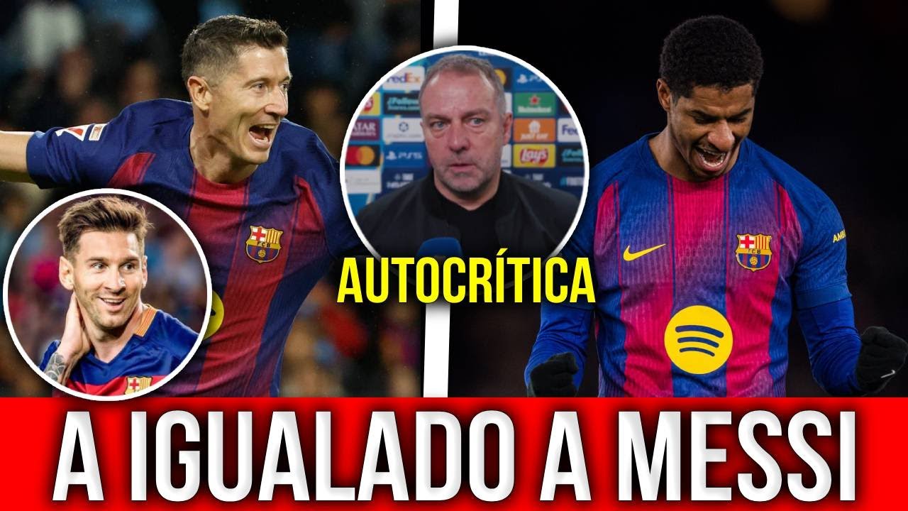 ¡RECORD! LEWANDOWSKI IGUALA A MESSI, FLICK NO ESTÁ CONTENTO, RASHFORD MEJOR QUE TODOS