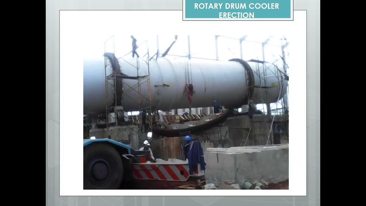ROTARY DRUM COOLER ERECTION #drums #rotary #cooler #installation