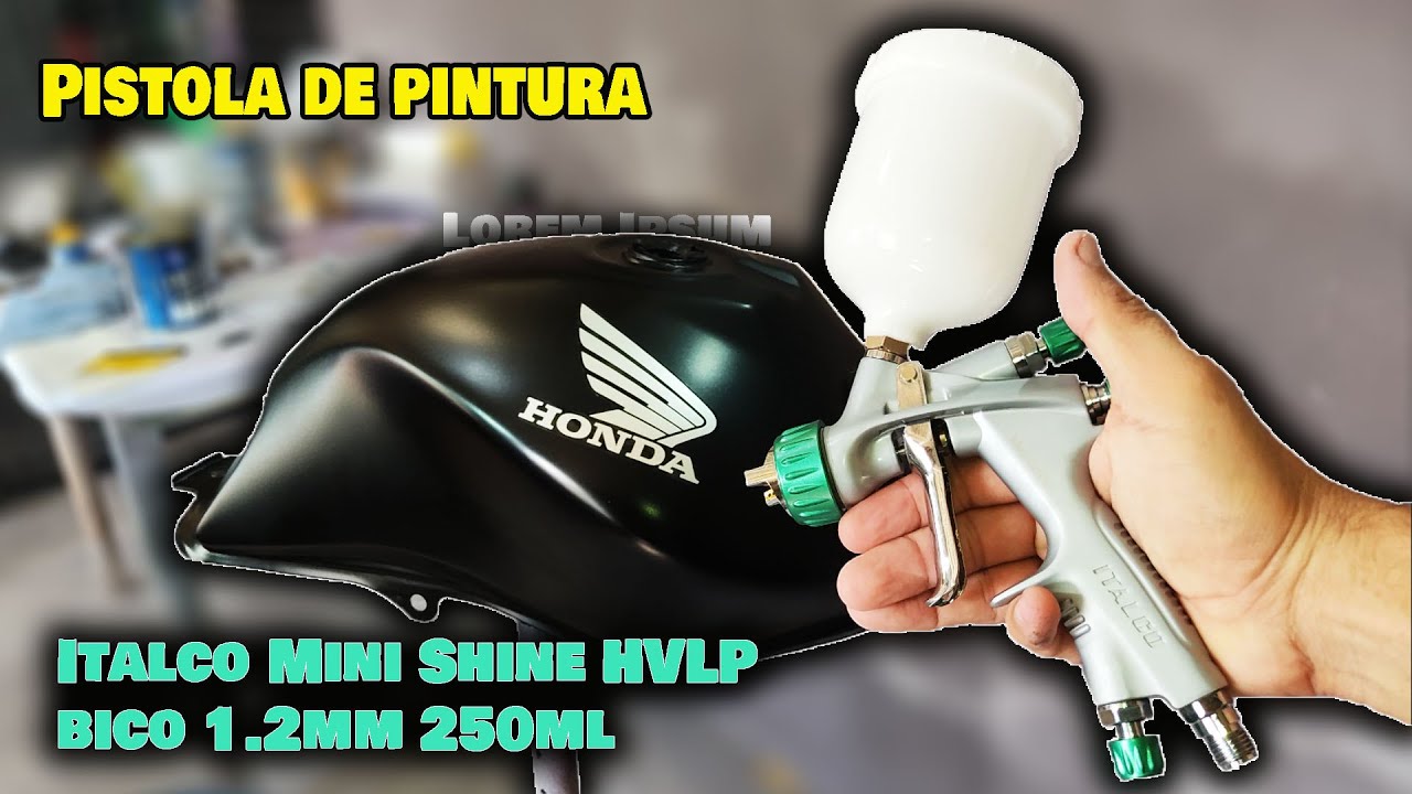 Pistola para compressor de 24 litros, Italco Mini Shine HVLP bico 1.2mm 250ml , Review