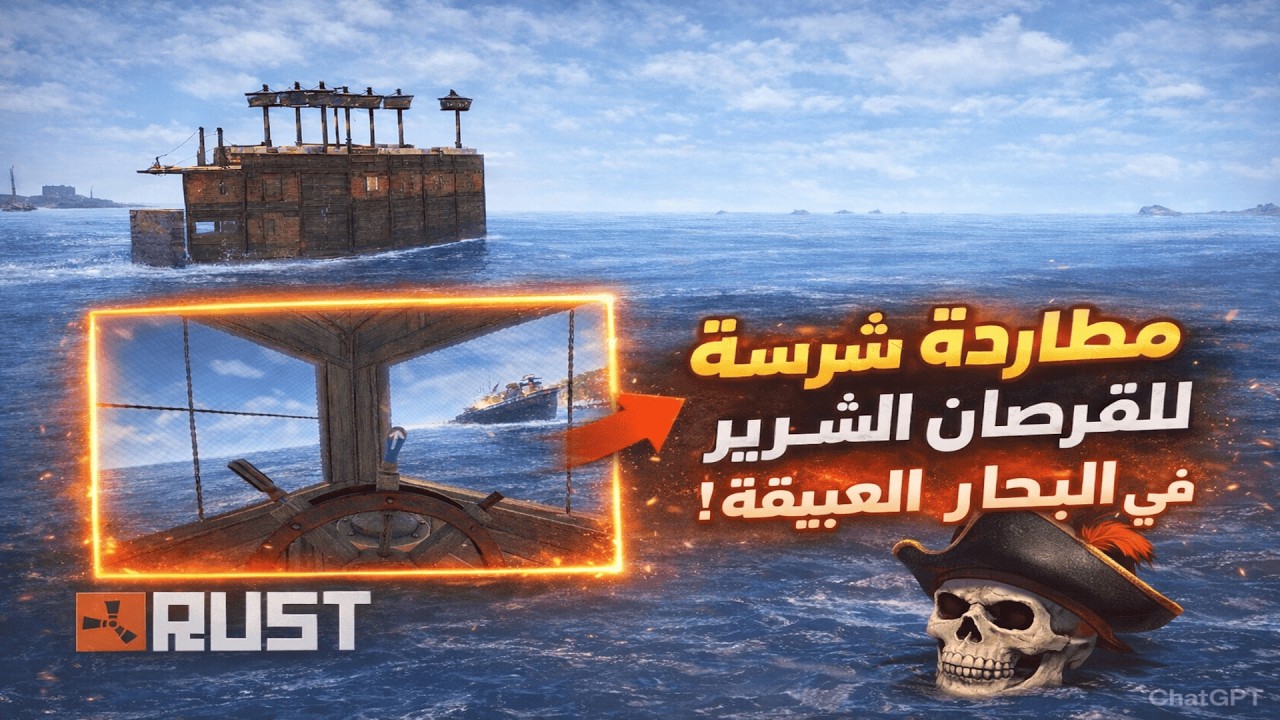 مطاردة شرسة للقرصان الشرير في البحار العميقة | تحديث القوارب الجديد في Rust #3 #rust