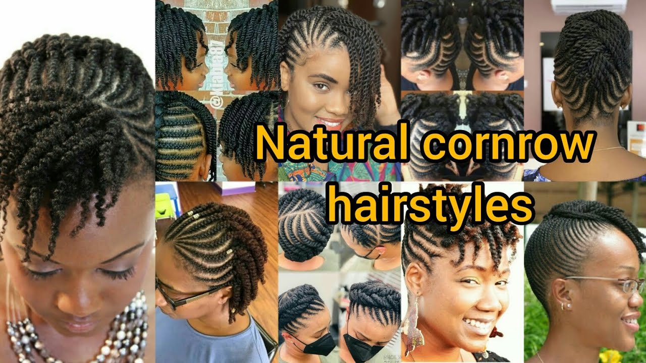 Unique natural cornrow hairstyles for African American ladies|Cornrows hairstyle|Natural hairstyles
