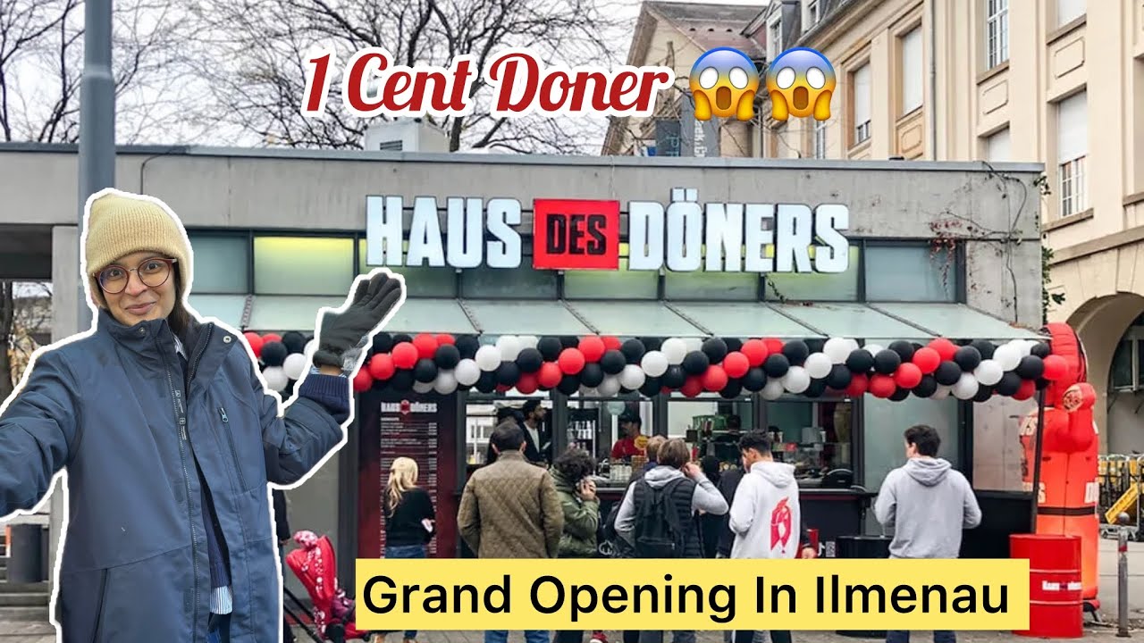 Haus Des Döner grand opening🥙 Doner for 1 cent😱 Haus Des Döner opening in Ilmenau 