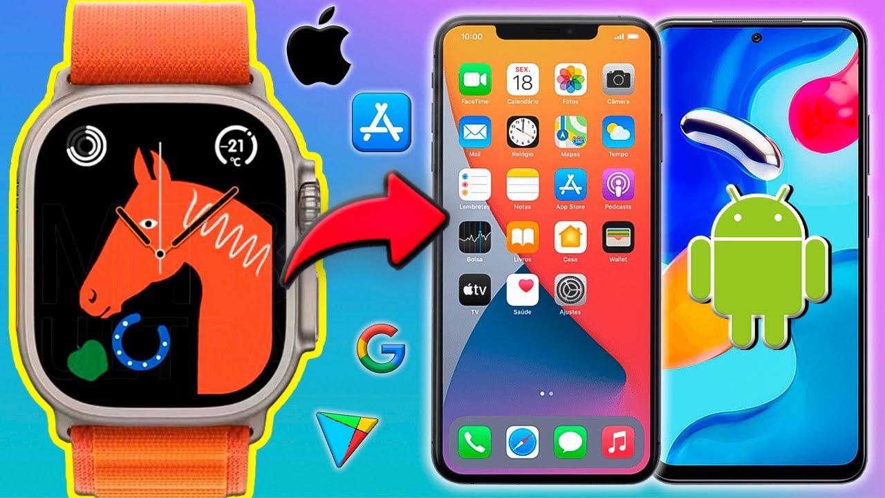 COMO CONECTAR O SMARTWATCH IWO WATCH MT8 ULTRA NO iPhone ou Android - MT8 ULTRA ALIEXPRESS