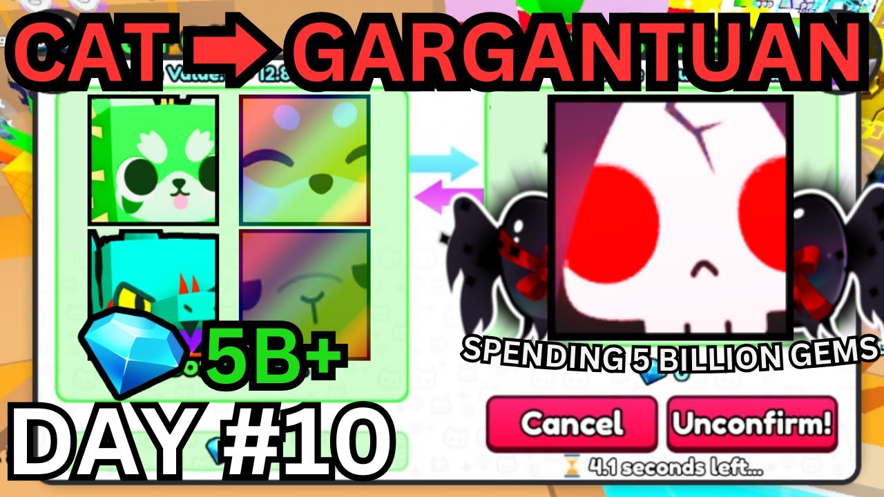 I SPENT 5 BILLION GEMS ON HUGE PETS IN PET SIM 99