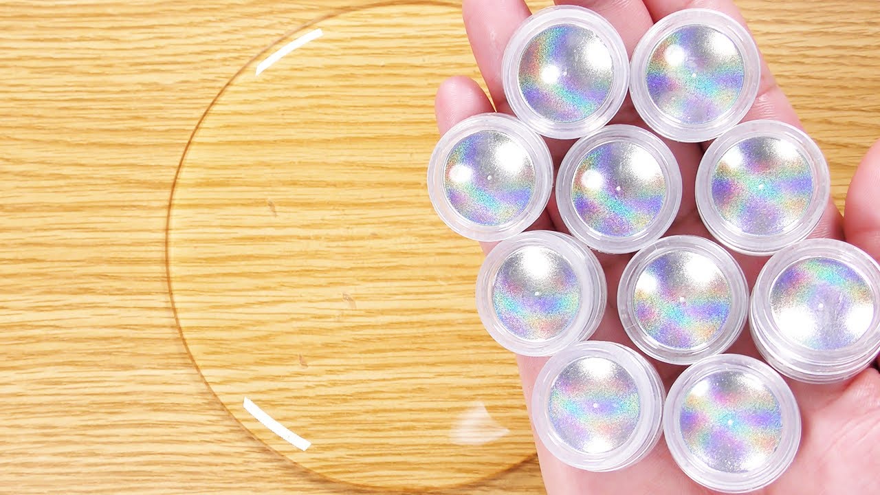 【DIY】色々なものでクリアスライムの色付けしてみた【slime ASMR】