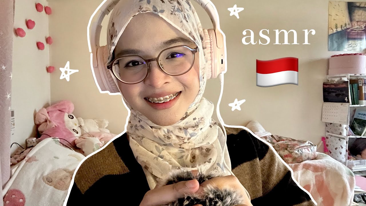 ASMR 🇮🇩♡ INDONESIAN TRIGGER WORDS (+ MOUTH SOUNDS, FLUFFY MIC SCRATCHING, HAND SOUNDS)🐥✨