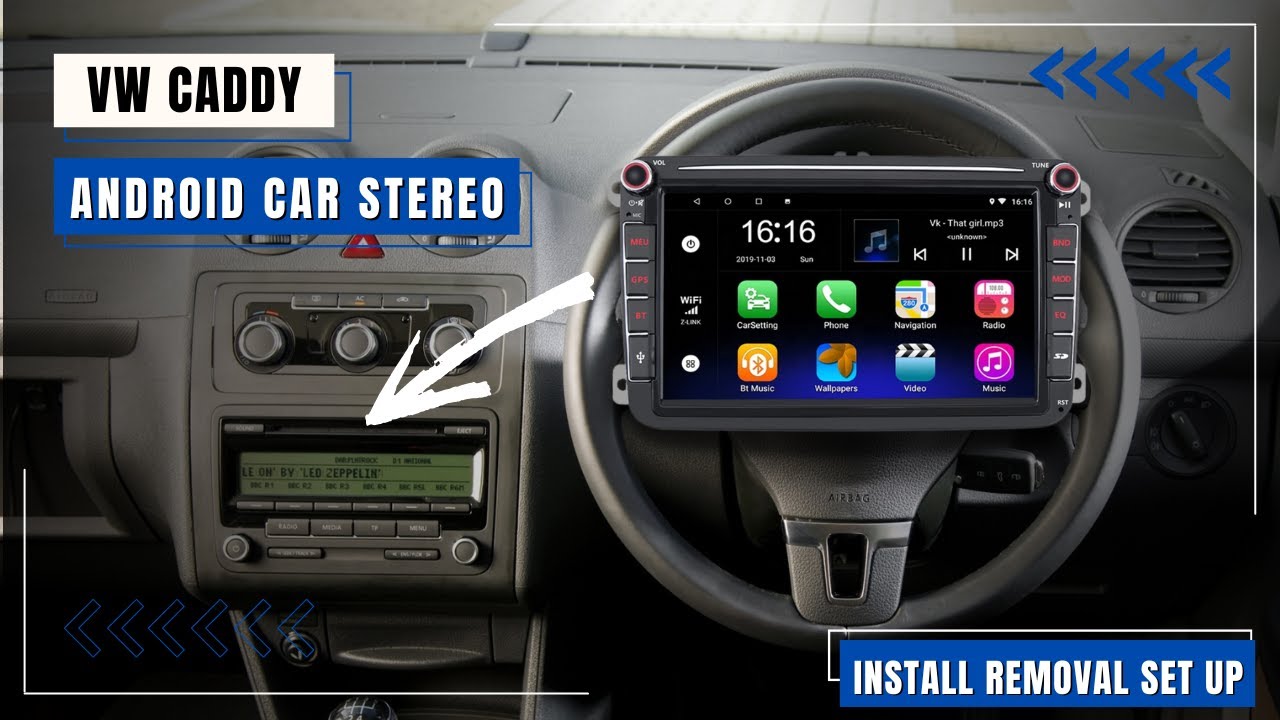 Как снять штатную стереосистему и установить Android-магнитолу в VW Caddy + антенну DAB-радио