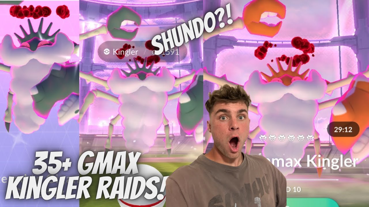 ✨Shiny Gigantamax Kingler CAUGHT After 35+ Raids! And a SHUNDO Kingler?!✨