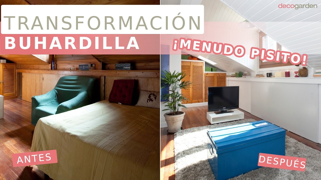 TRANSFORMACIÓN de BUHARDILLA ​🏘️​Piso abuhardillado 👌​ Decogarden