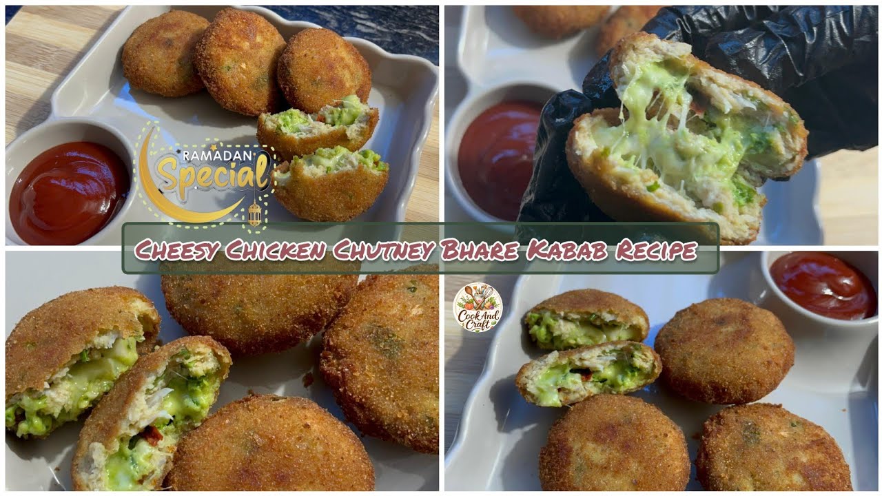 |Ramadan Special Episode-5|🌙•Cheesy Chicken Chutney Bhare Kabab Recipe•✨#deliciousrecipe #easyrecipe