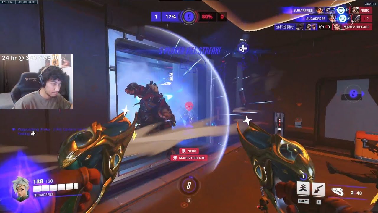 46 ELIMS! Sugarfree INSANE Tracer Season 8 Top 500 Gameplay Overwatch 2
