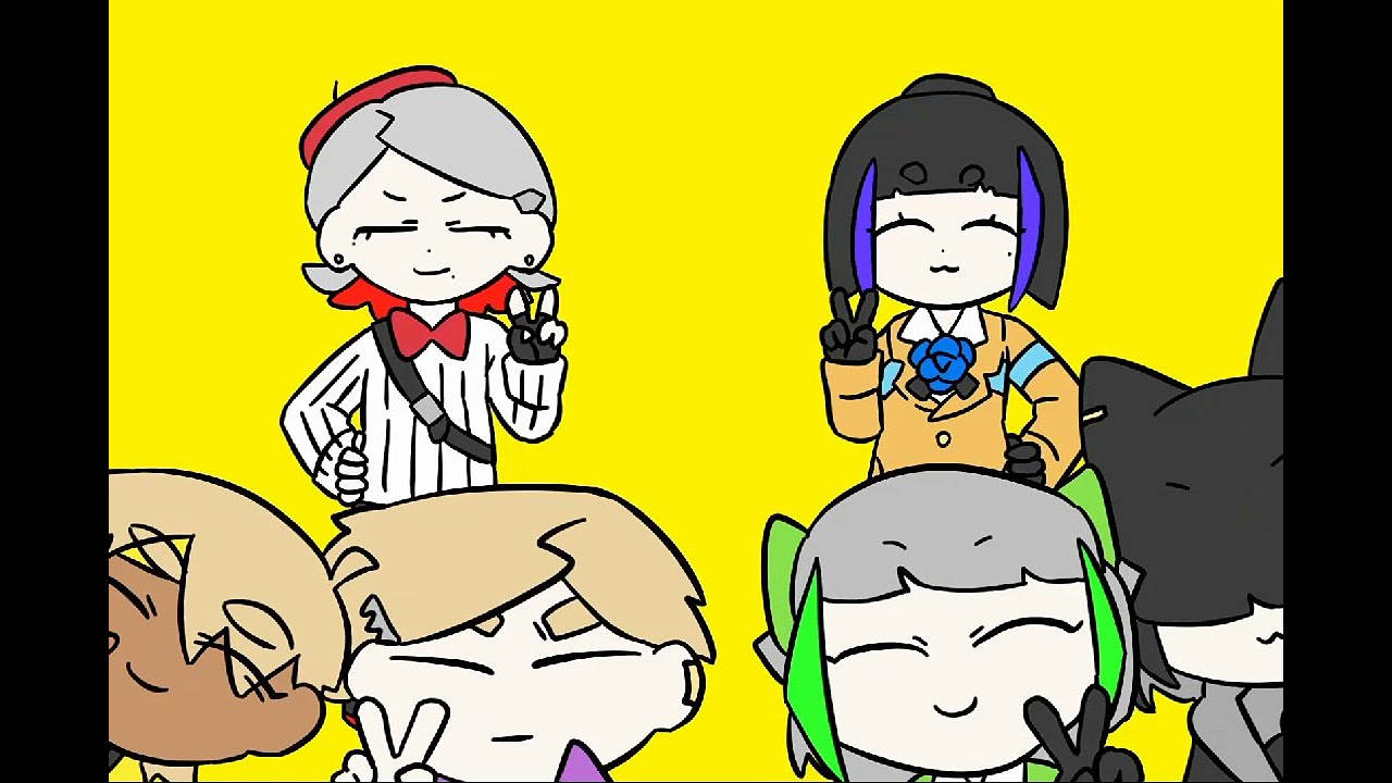 【手描きトレス】【擬人化折紙王】ブンボー軍団のくたばろうぜ