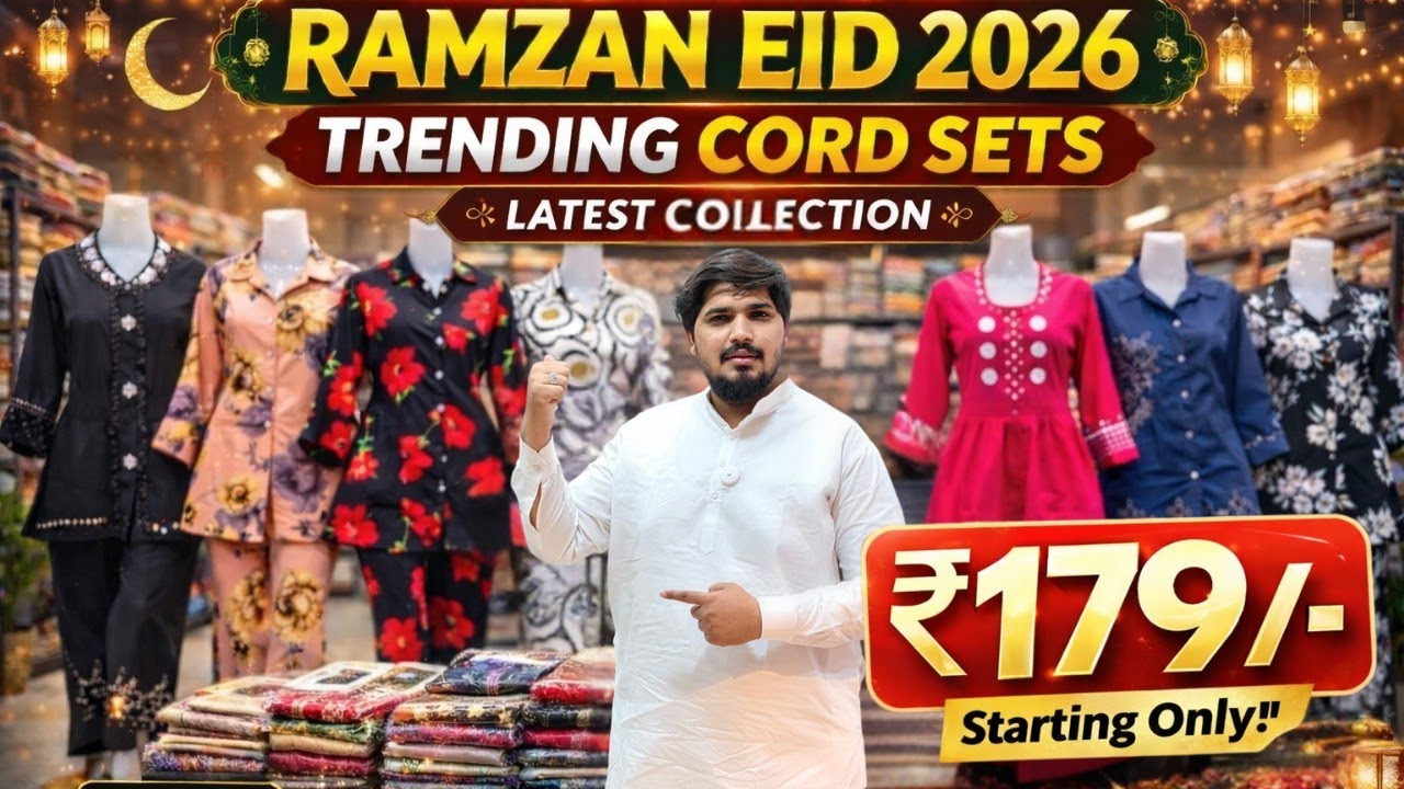 Ramzan Eid 2026 Trending Cord Sets Collection ₹179/- sabse sasta Sabse acha MM Omer Handlooms.