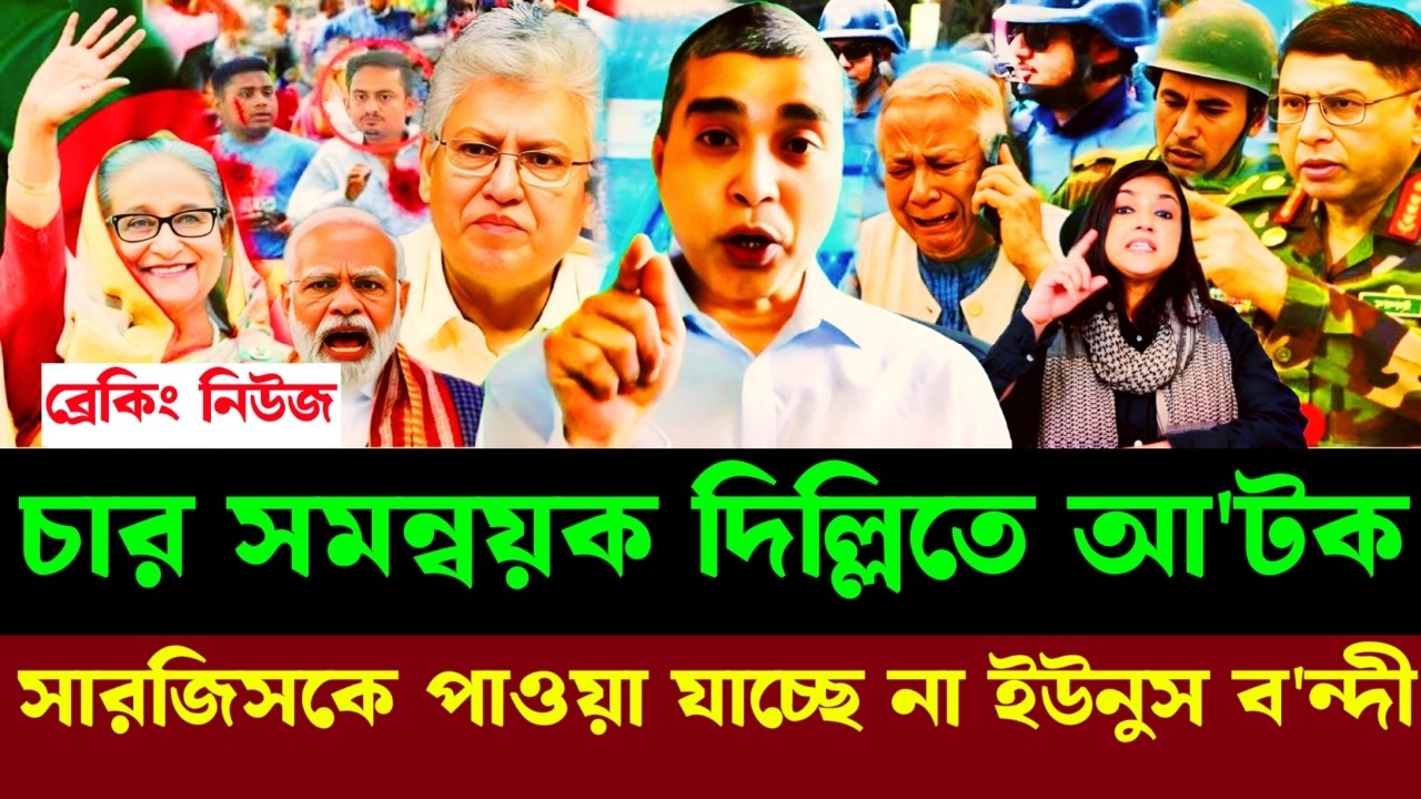 চার সমন্বয়ক দিল্লিতে আ'টক সারজিসকে পাওয়া যাচ্ছে না ইউনুস ব'ন্দী|masood kamal talkshow|Dr Yunus