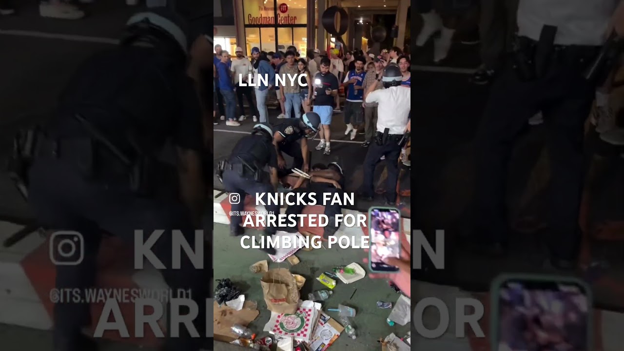 Фанатка &laquo;Никс&raquo; арестована #knicks #nypd #nyc #shorts