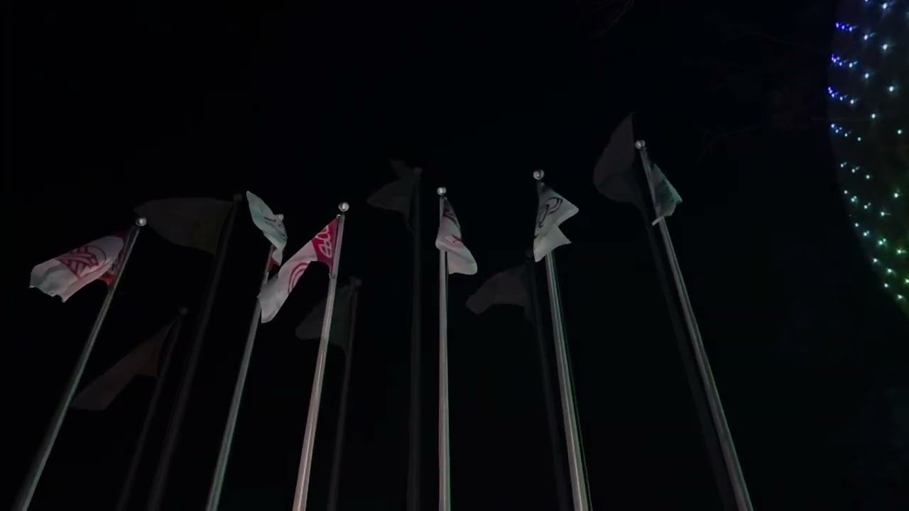 12 Icon Flags Blowing in the Wind - Epcot, Walt Disney World 04-28-2024