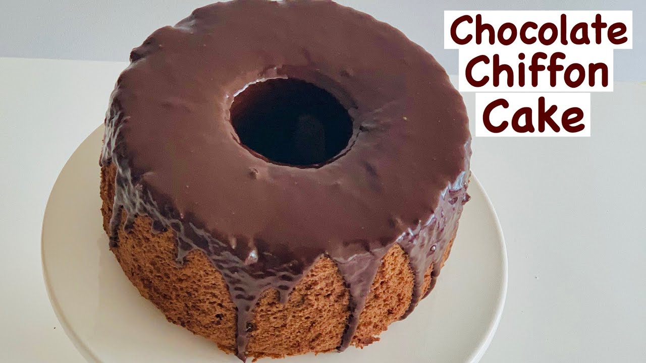How to make Chocolate Chiffon Cake with a Perfect Chocolate Glaze | Step by Step Tutorial