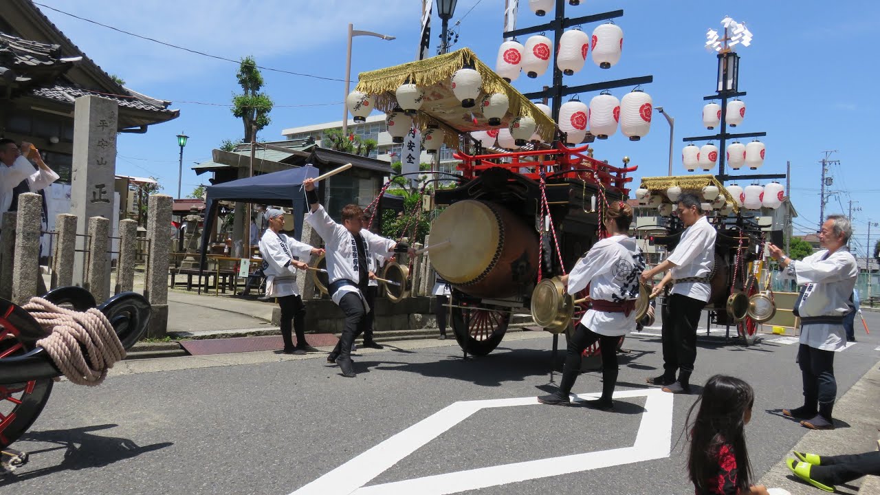 令和六年5月25日津島神社例大祭 西区平野町石取祭 叩き出し
