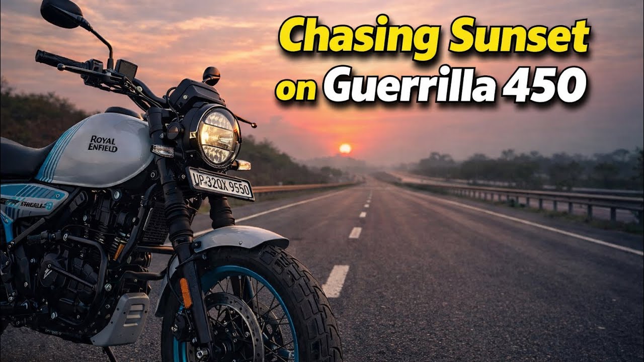 Chasing Sunsets on the Royal Enfield Guerrilla 450