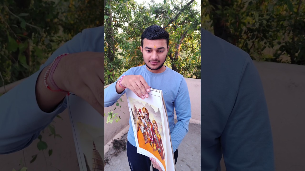 🙏🙏Divine art of lord ram, sita & laxman | mythological pencil Art ❤️🔥#trending #shortfeed #shorts