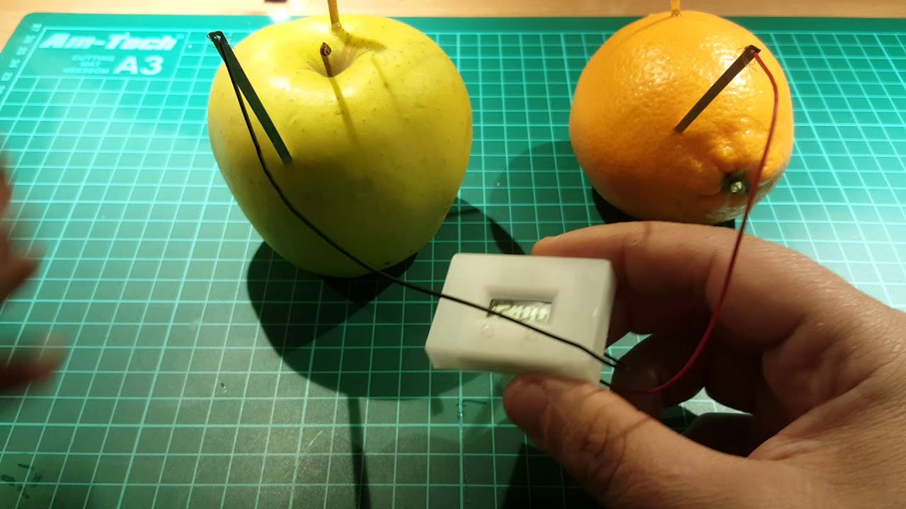 Energia da un arancio e da una mela  Cute Potato Clock Science