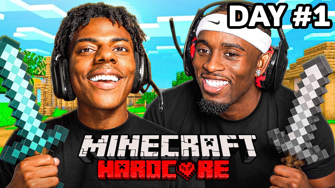 MINECRAFT HARDCORE ALL BOSSES DAY 1 🍄🔨🧟&zwj;♂️ft. KaiCenat