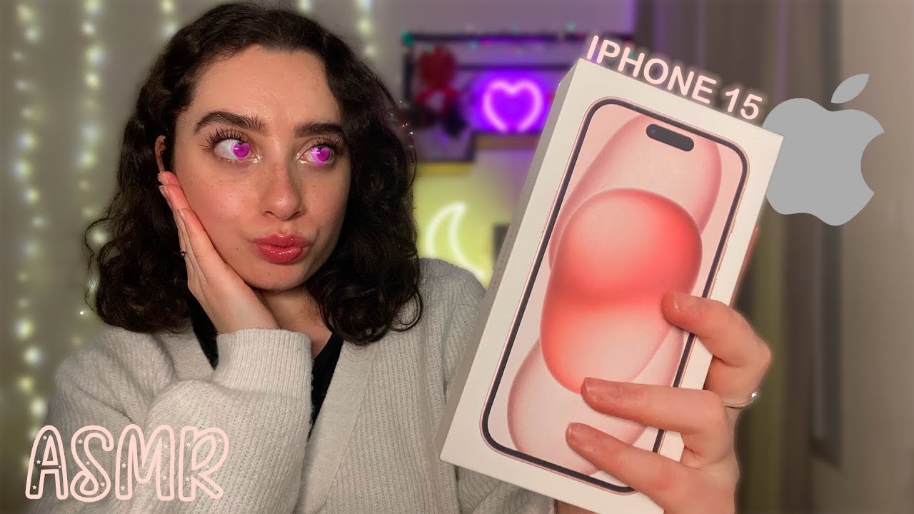 🌙 ASMR FRANÇAIS : UNBOXING ULTRA RELAXANT DE MON IPHONE 15📱🩷 