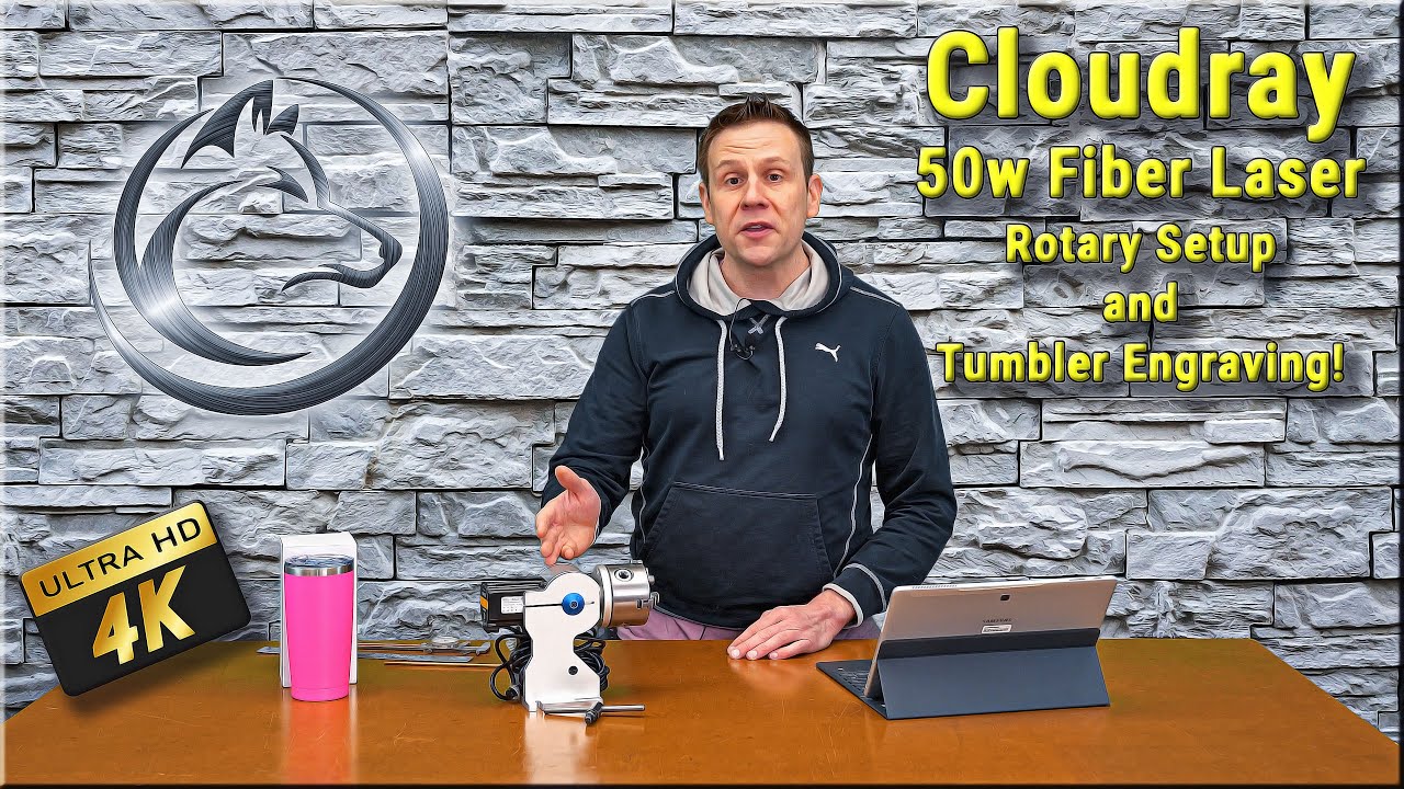 Cloudray Fiber Laser- Rotary Setup+Project!