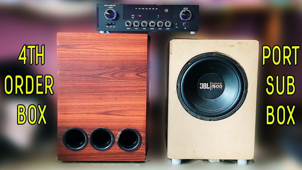 SUBWOOFER 4TH ORDER BOX VS PORT BOX , 5.1  POWER AMP FOR HOME USE