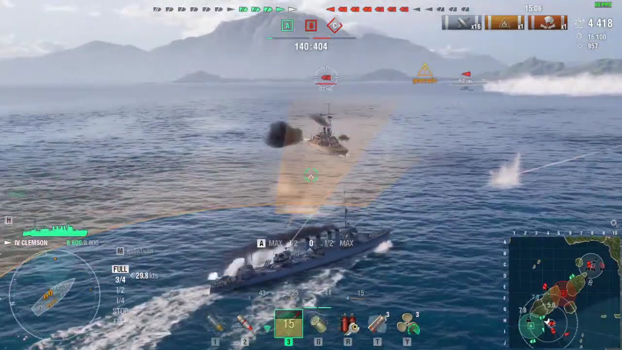 World of Warships - WW2 Naval MMO Pt.1 (PC Gameplay long - Live saved)