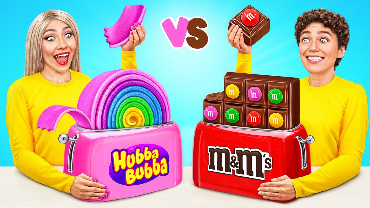 Жевательная Резинка vs Шоколадная Еда Челлендж | Съедобная Битва от Choco DO