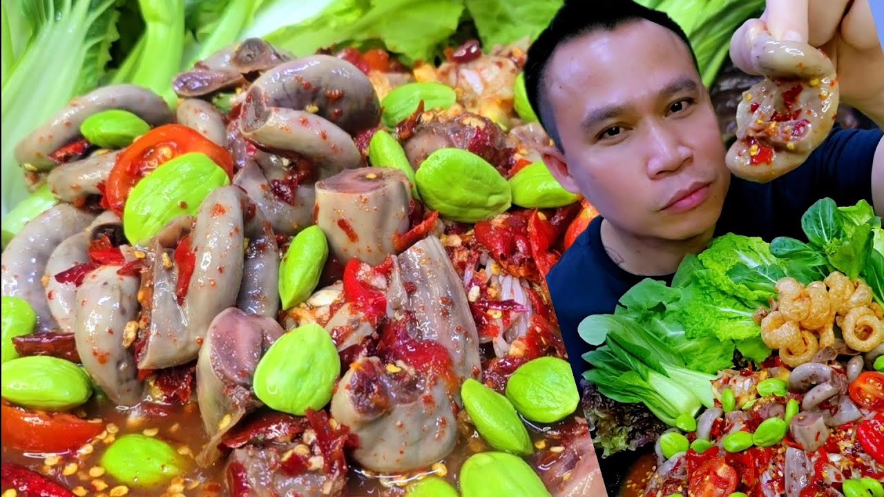 ตำซั่วไส้ตัน เผ็ดๆรสจัดๆแกล้มผักสดๆแซ่บๆ