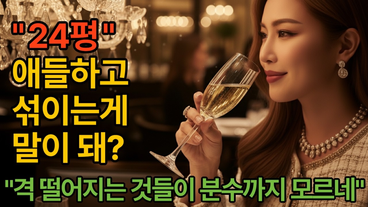 24평 애들하고 섞이는게 말이 돼? 격 떨어지는 것들이 분수까지 모르네