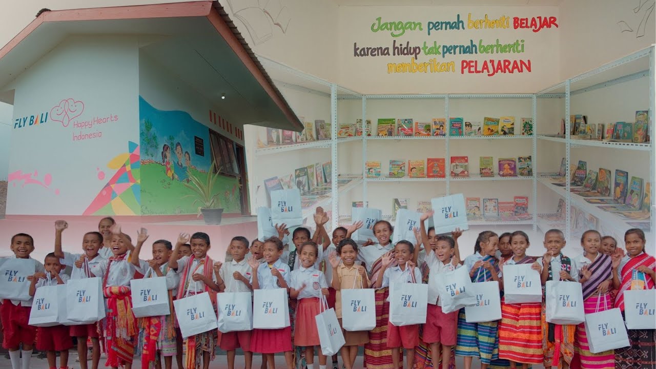THE INAUGURATION OF NEW LIBRARY AT SDN AEN'UT KUPANG, WITH FLY BALI (ENGLISH VERSION)