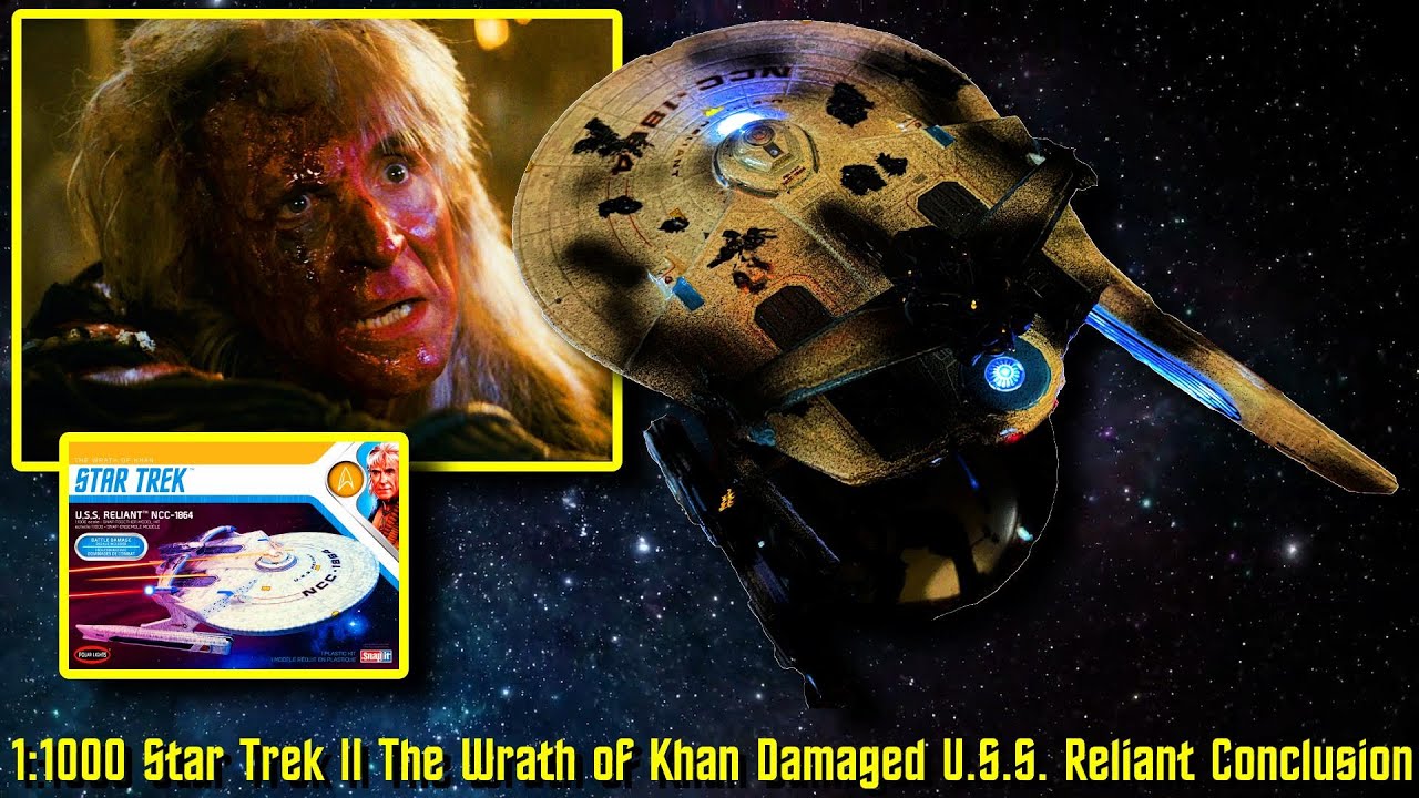 Star Trek II The Wrath of Khan Damaged U.S.S. Reliant Build with Lights (Finished Model)
