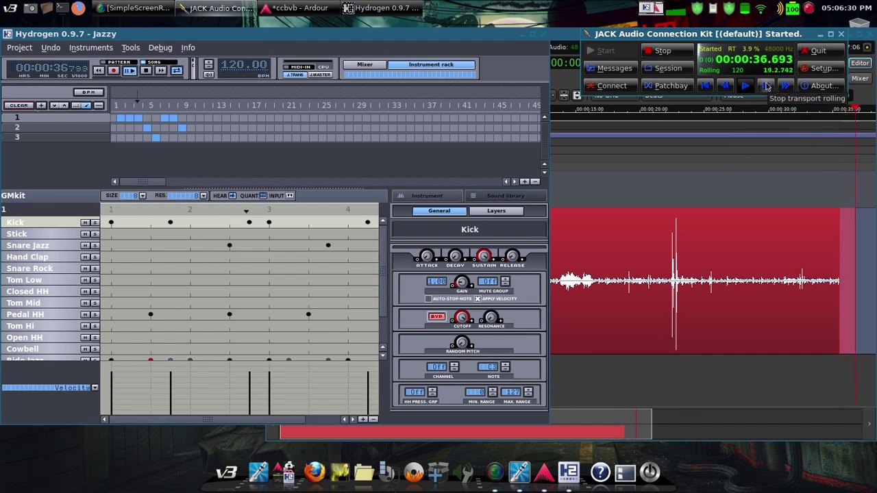 Sync Hydrogen with Ardour