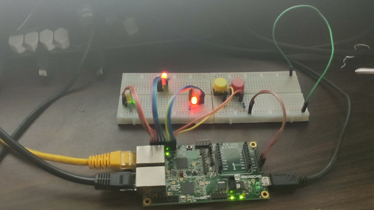 EVB-LAN9253 EtherCAT Slave: Traffic Signal System Demo